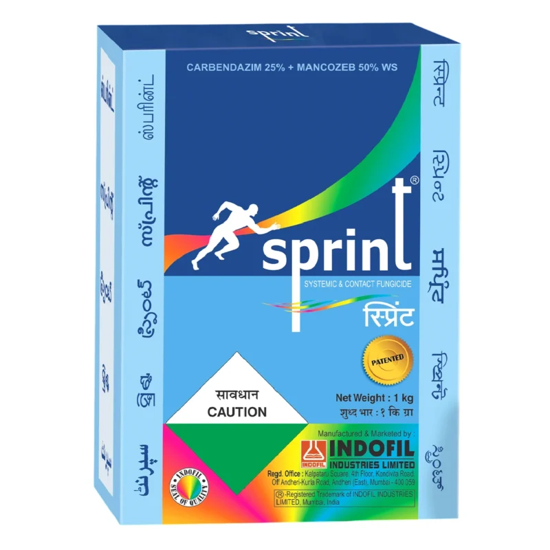 sprint indofill (carbendazim 25%+ mancozeb 50% ws) – broad spectrum contact and systemic fungicide