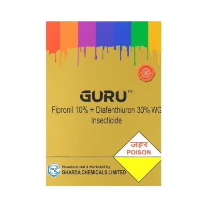 guru gharda fipronil 10% + diafenthiuron 30% wg insecticide, powerful whitefly and thrips control