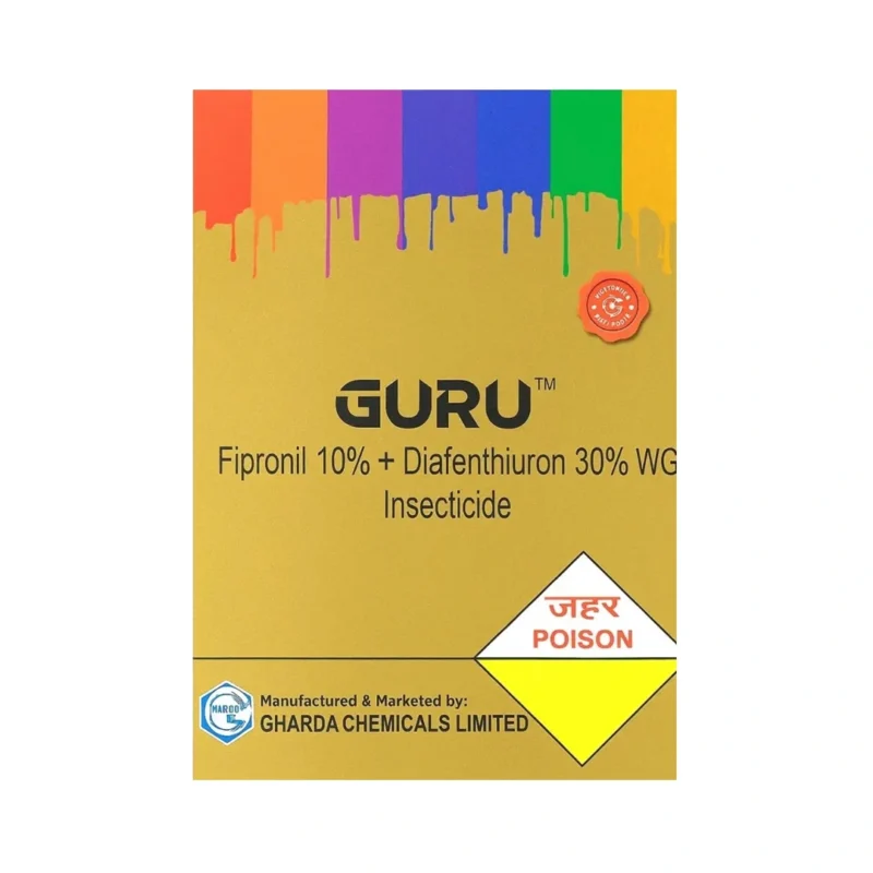 guru gharda fipronil 10% + diafenthiuron 30% wg insecticide, powerful whitefly and thrips control